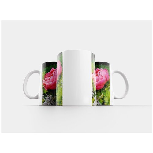 фото Кружка "пион, декоративный цветок, букет" 320 мл lotsprints