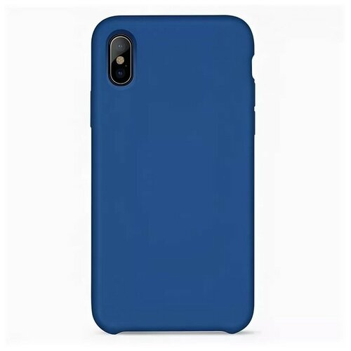 Силиконовая накладка без логотипа (Silicone Case) для Apple iPhone XR синий