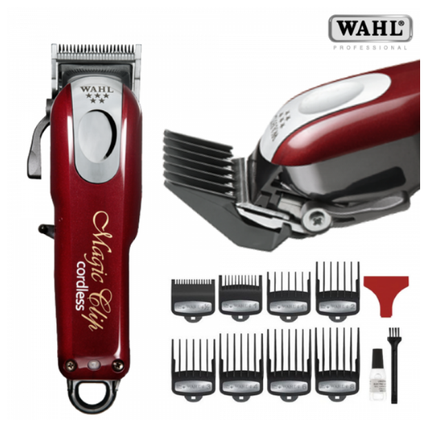 Машинка для стрижки Wahl 8148-2316H Magic Clip Cordless 5Stars EU, бордовый