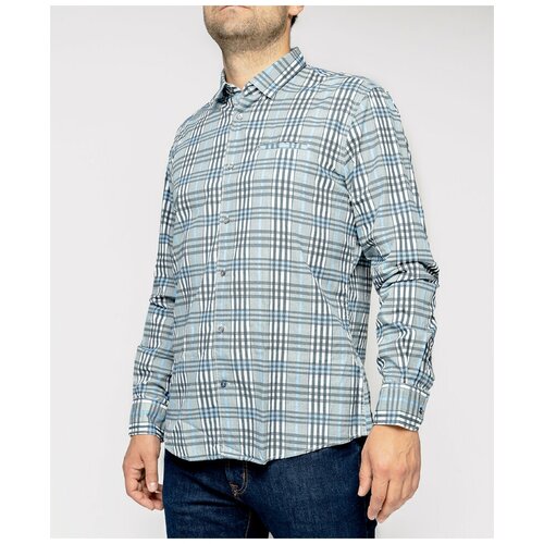 Мужская рубашка Pierre Cardin длинный рукав Denim Academy (05856/000/27105/9001 Размер M) голубого цвета