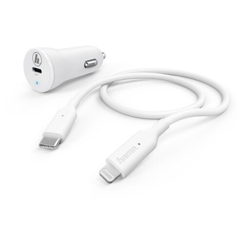 Комплект зар. устр. Hama H-183297 3A PD для Apple кабель Apple LightningType-C белый 00183297