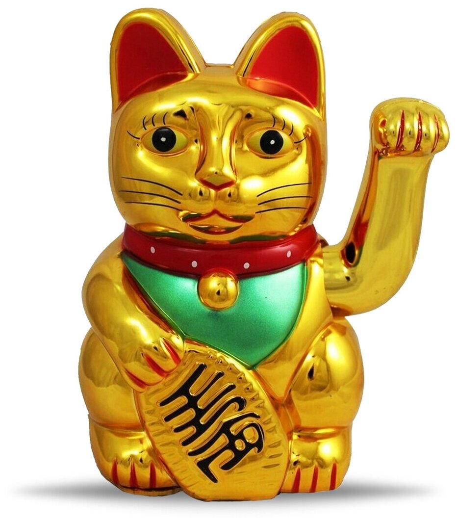 Золотой кот манеки неко "Приманивающий деньги и удачу" 18см