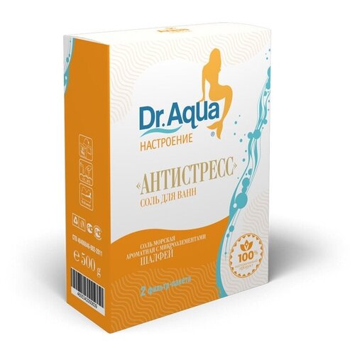 dr aqua соль морская dr aqua ароматная шалфей антистресс 500 гр Dr. Aqua Соль для ванн Антистресс шалфей, 500 г