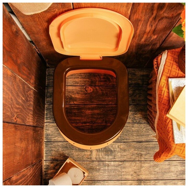 Туалет дачный, h = 39 см, без дна, с отверстиями для крепления к полу - фотография № 3