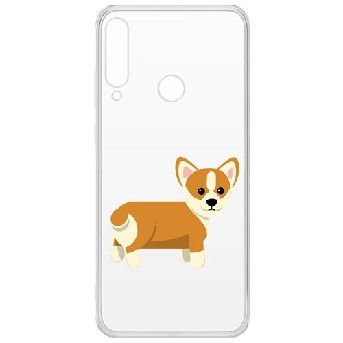 Чехол-накладка Krutoff Clear Case Рисованный корги вид 1 для Huawei Y6p чехол накладка krutoff clear case рисованный корги вид 1 для realme 6i