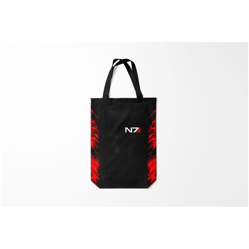 фото Сумка-шоппер / 31х42 см / геймерам / mass effect стальная броня n7 burnettie