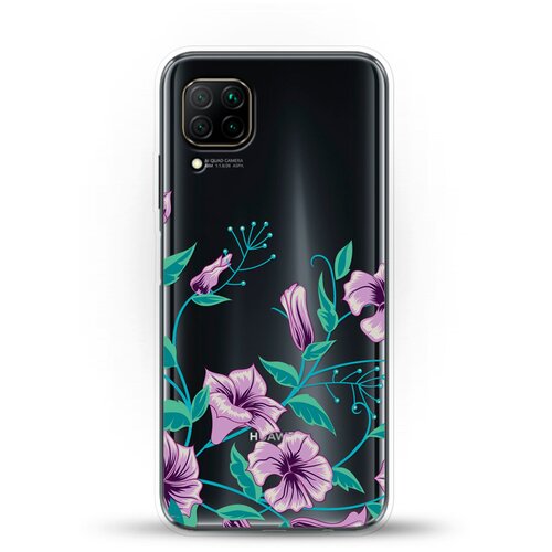 фото Силиконовый чехол фиолетовые цветы на huawei p40 lite andy & paul
