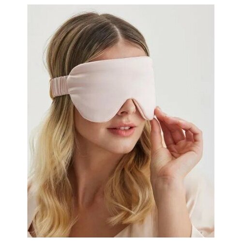 фото Шелковая маска для сна selique, мод. classic "sunset pink", 100% шелк