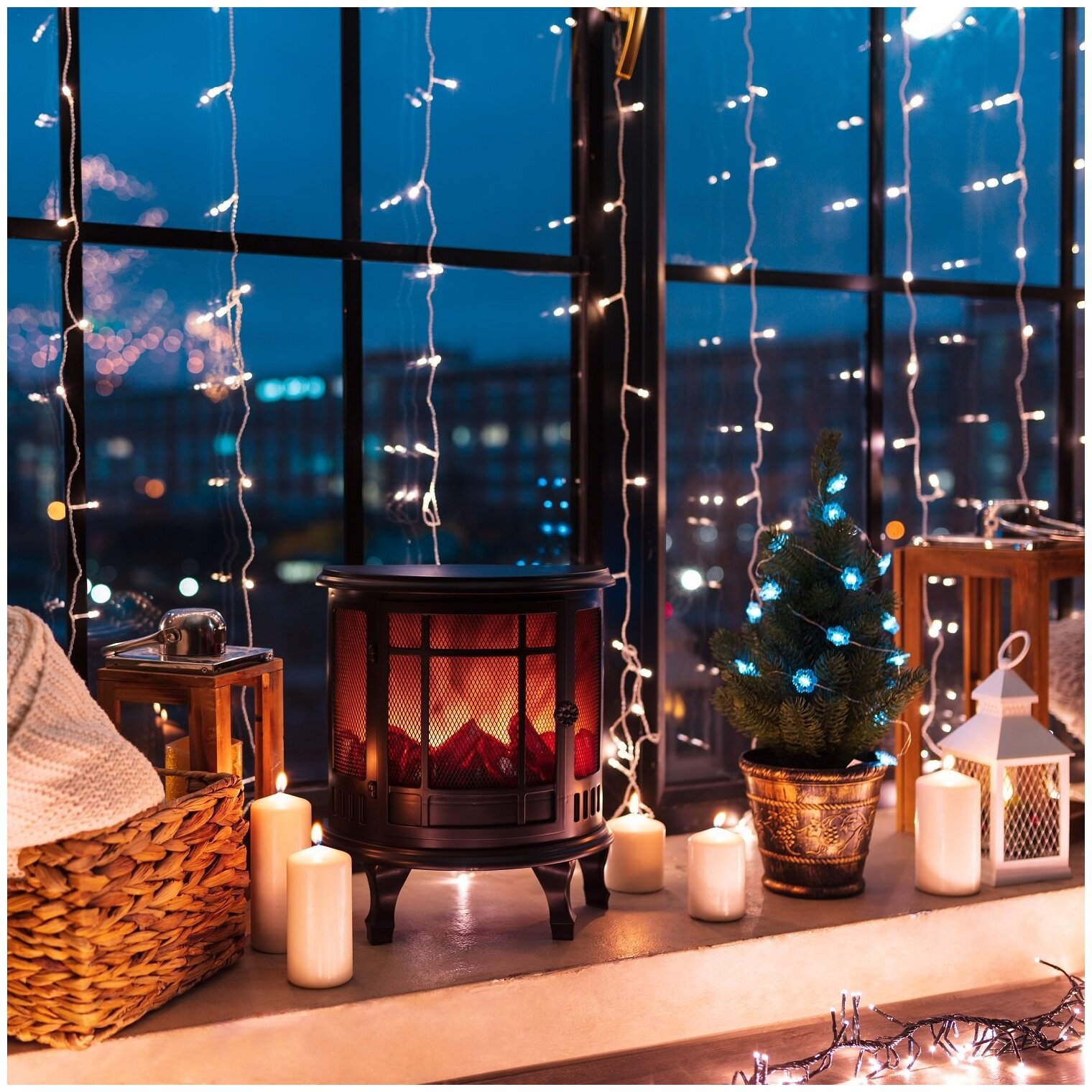 Светильник NEON-NIGHT Home Светодиодный камин Винтаж 511-032, цвет арматуры: черный - фотография № 13