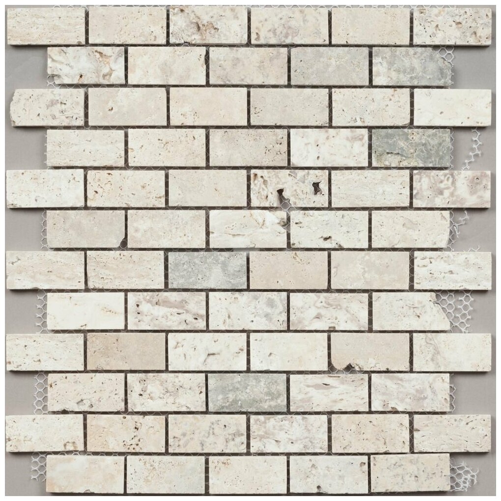 Мозаика из травертина DAO-615-23-48-7. 3 листа. Площадь 0.27 м²