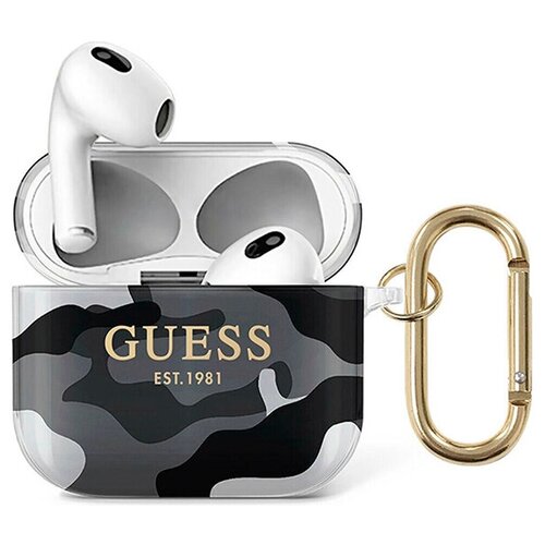 Чехол с карабином CG Mobile Guess TPU для AirPods 3, цвет черный камуфляж сумка cg mobile черный