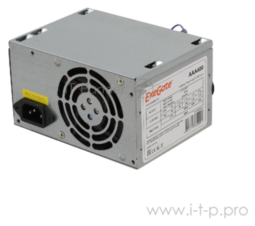 Блок питания 400W ExeGate Special Aaa400, Atx, PC, 8cm fan, 24p+4p, 2*SATA, 1*IDE + кабель 220V в ко .