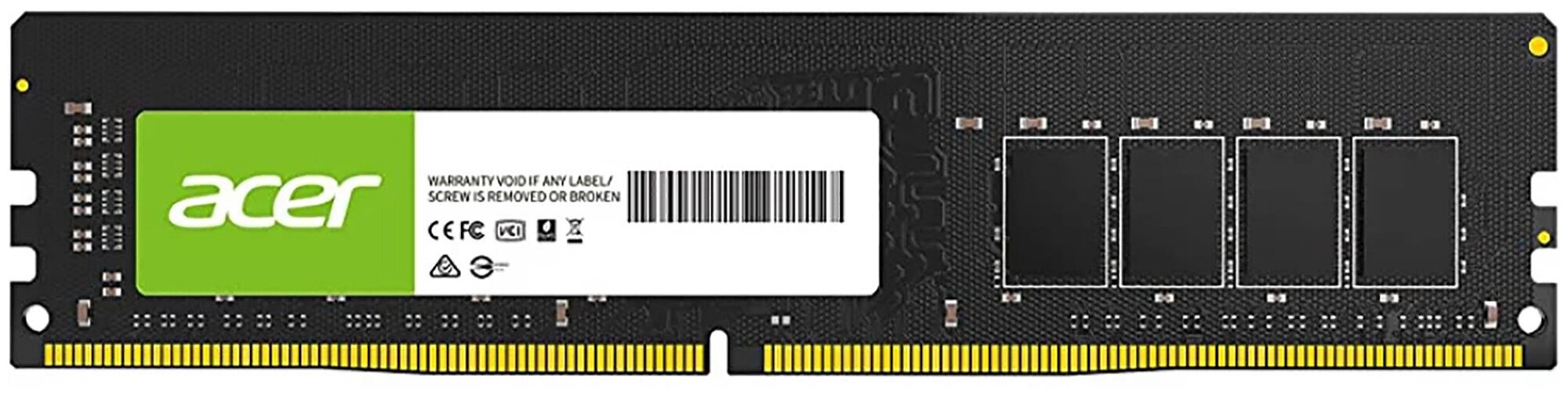 Оперативная память Acer Оперативная память 4Gb DDR4 2400MHz UD100 (BL9BWWA218) 4 Гб DDR4 19200 Мб/с CL17 12 В 1x4 ГБ (BL9BWWA218)