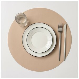 Фото Салфетка сервировочная на стол «Тэм», d=38 см, цвет персиковый