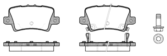 Дисковые тормозные колодки задние REMSA 1206.02 для Honda Civic (4 шт.)