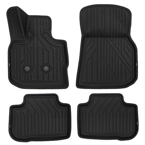 фото Коврики kvest 3d в салон подходят для bmw x4, 2018-> внев 4шт. (полиуретан, черный, черный)