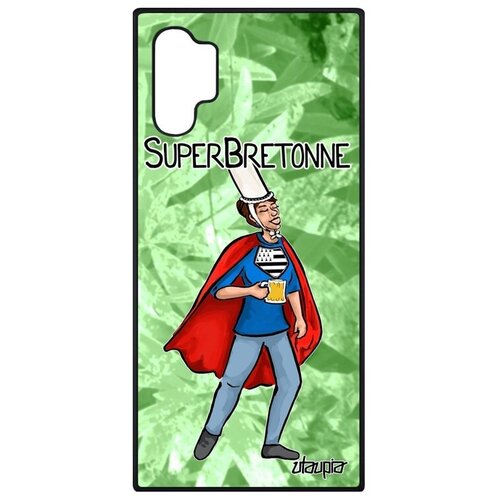 фото Чехол на телефон // galaxy note 10 plus // "супербретонка" франция комикс, utaupia, светло-зеленый