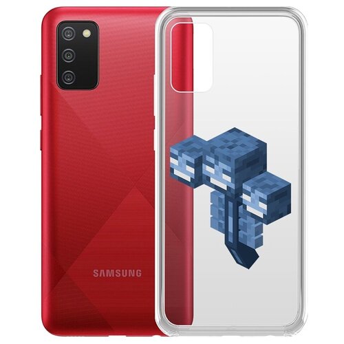 Чехол-накладка Krutoff Clear Case Иссушитель для Samsung Galaxy A02s (A025) чехол накладка krutoff clear case minecraft иссушитель для samsung galaxy a13s a137