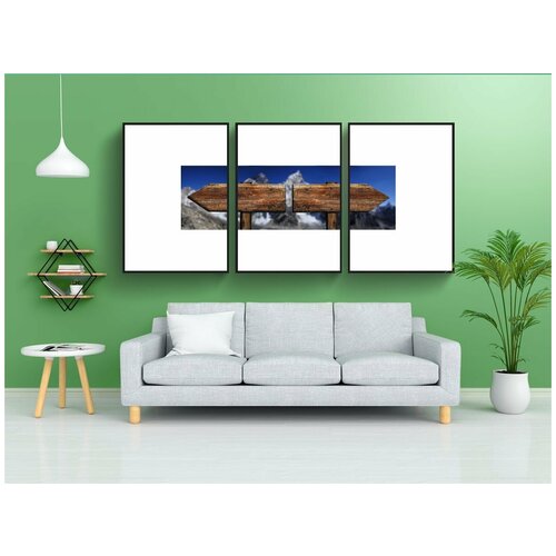 фото Набор модулных постеров для интерьера "указатель, доска, направление" 60x90 см. в тубусе, без рамки lotsprints