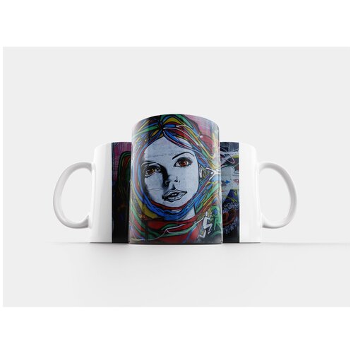 фото Кружка "девочка, городское искусство, граффити" 320 мл lotsprints