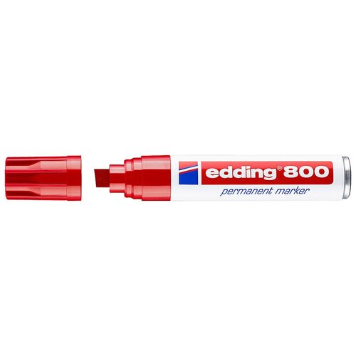 Маркер перманентный EDDING 800/002, 4-12мм, красный (комплект 3 штуки)