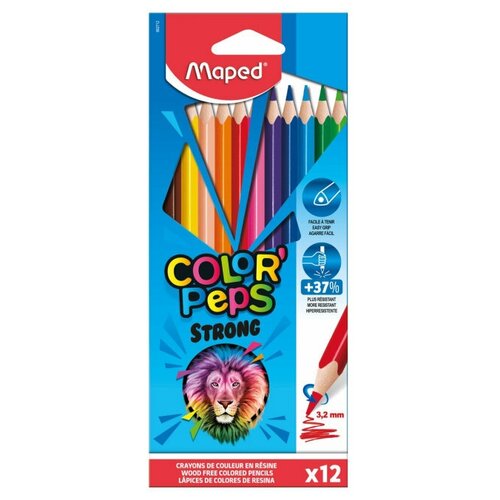 Maped Цветные карандаши Color Peps Strong 12 цветов (862712), 12 шт.