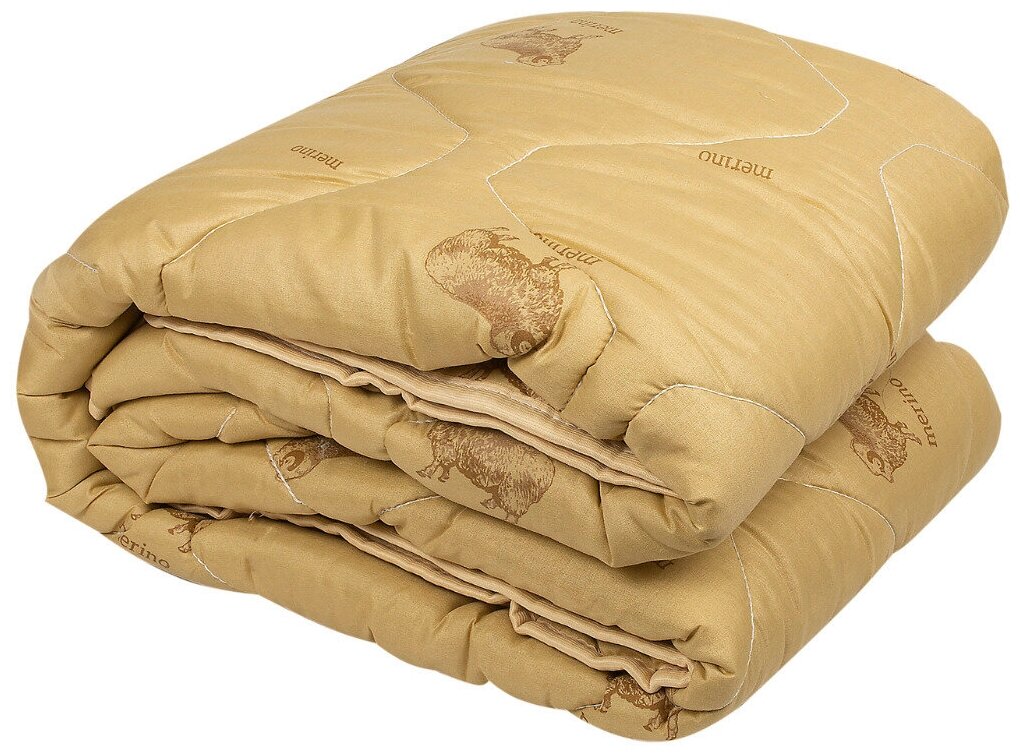Одеяло "Экосоня-овечка" пэ 300г/м2 чемодан с наполнителем "шерсть овечья" 172*205 - фотография № 1