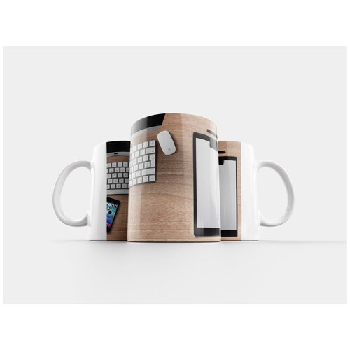 фото Кружка "компьютер, клавиатура, мобильный" 320 мл lotsprints