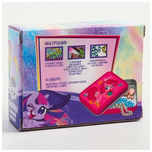 фото Алмазная вышивка на шкатулке «пинки пай», my little pony, 8.5 х 11.5 см hasbro