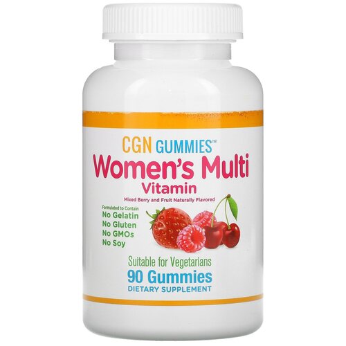 Пастилки California Gold Nutrition Women`s Multi Vitamin жев. со вкусом ягод и фруктов, 420 г, 90 шт.