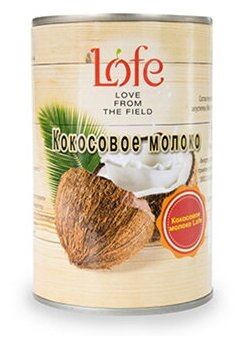 Кокосовое молоко Lofe, 400 г - фотография № 1