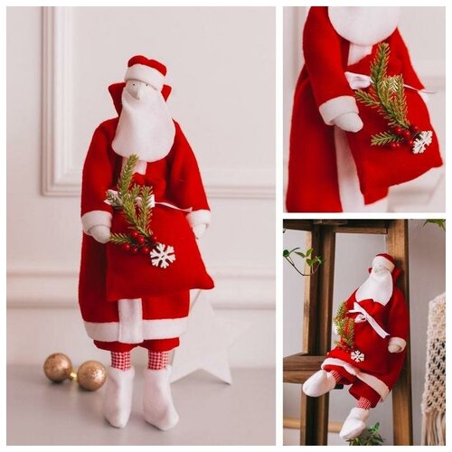Мягкая кукла «Дед мороз» набор для шитья, 15,6 x 22.4 x 5.2 см новогодняя корзинка для декора дед мороз 12 5 8 5 24 см 7690784