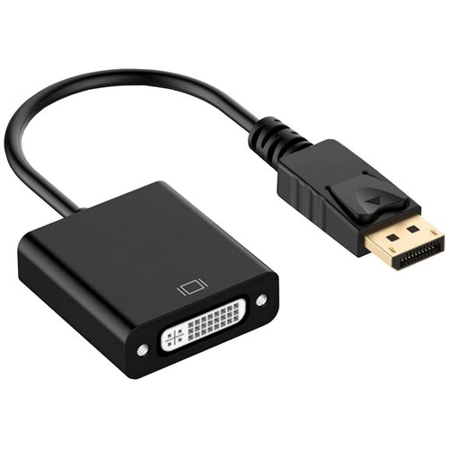 Адаптер переходник однонаправленный DisplayPort 1.2 в DVI-I dual link 24+5F, 4K, KS-is