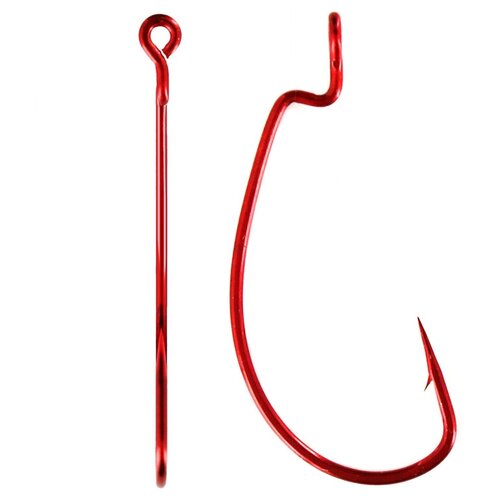 фото Крючки офсетные yoshi onyx offset hook magna hd red 1 (bn), красные, (упак. 10шт.)