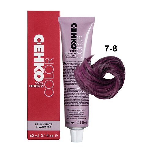 C:EHKO Color Explosion стойкая крем-краска для волос, 7/8 средний блондин фиолетовый, 60 мл