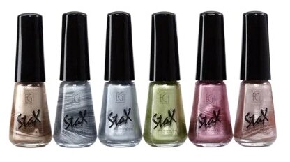 Stax набор лаков для ногтей Nail enamel 6 шт. 6 мл