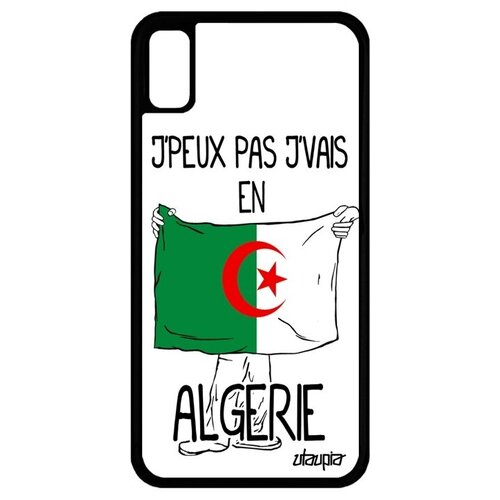 фото Противоударный чехол на телефон // iphone xr // "еду в алжир" принт флаг, utaupia, белый