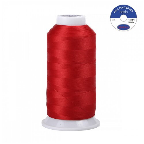 Нитки текстурированные некрученые MAX 150D/1 5000 м 90гр 100%п/э цв.151 красный