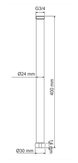 Удлинитель для душевой стойки, хром, WasserKRAFT A133