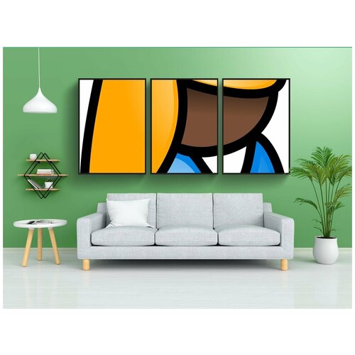 фото Набор модулных постеров для интерьера "леди, женщина, человек" 60x90 см. в тубусе, без рамки lotsprints