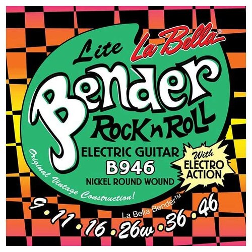 Струны La Bella B946 The Bender Lite 9-46 для электрогитары струны для электрогитары la bella b838 the bender ultra