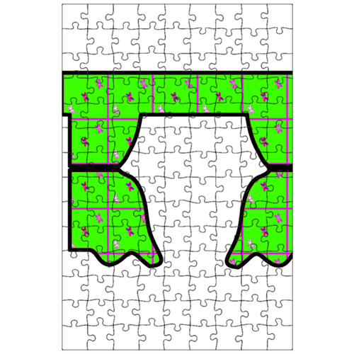 фото Магнитный пазл 27x18см."шторы, окно" на холодильник lotsprints