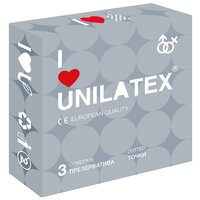 Unilatex / Презервативы Unilatex Dotted 3 шт, С точечной поверхностью.