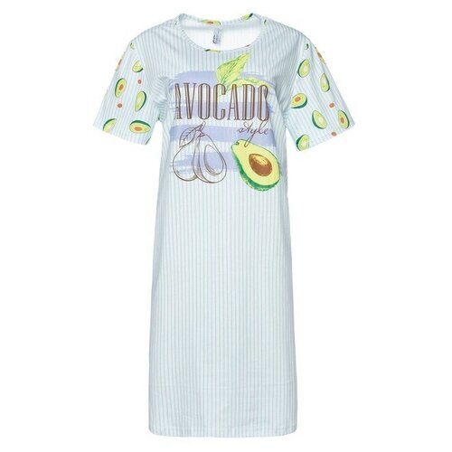 фото Платье домашнее женское, цвет голубой, размер 52 lovetex.store