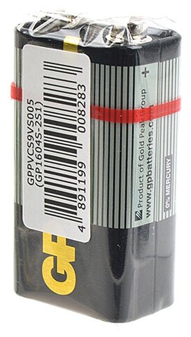 Батарея GP Supercell 1604S 6F22, 1 шт. 9V - фото №1