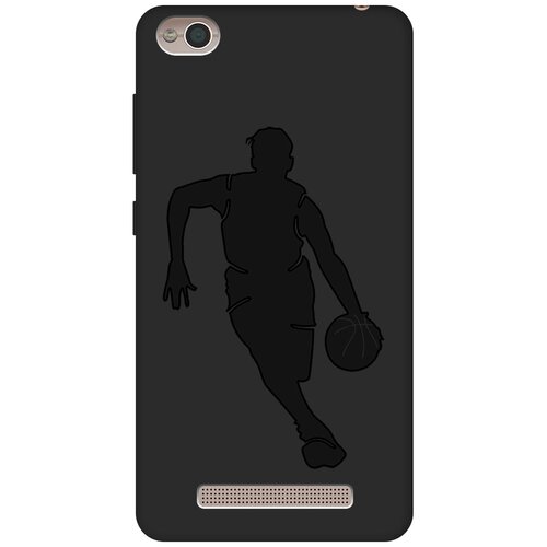 Матовый чехол Basketball для Xiaomi Redmi 4A / Сяоми Редми 4А с эффектом блика черный