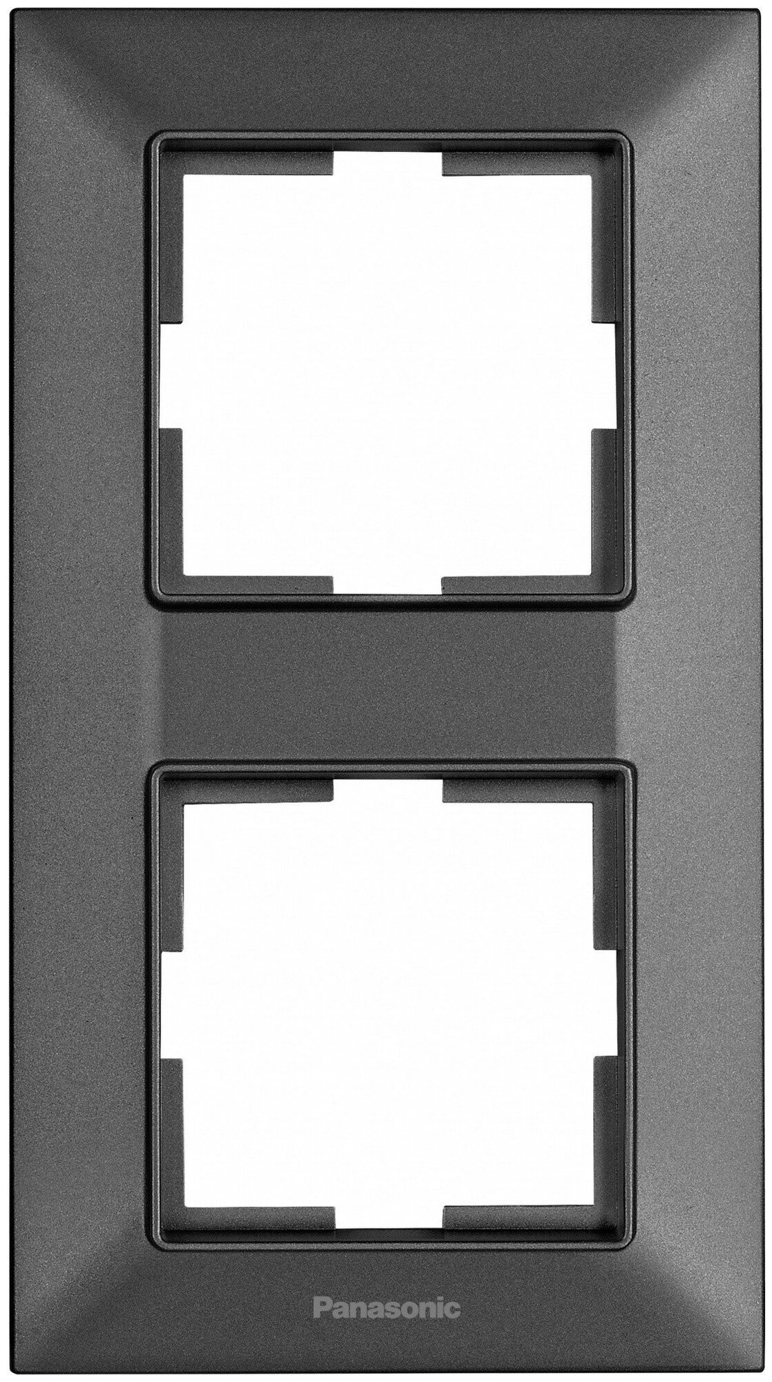 Рамка Panasonic Arkedia Slim WNTF08122DG-RU 2x вертикальный монтаж пластик дымчатый (упак:1)