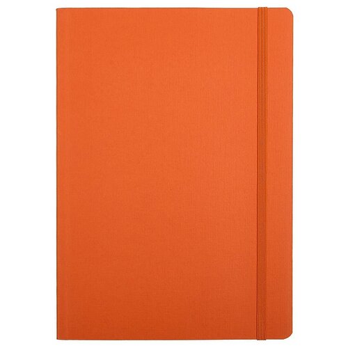 Блокнот Fabriano EcoQua Taccuino 85г/м2 А6 80 листов нелинов., с резинкой оранжевая обложка