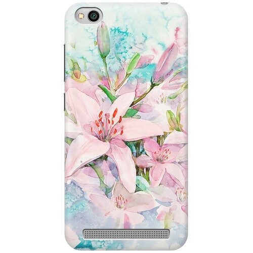 фото Re:pa накладка transparent для xiaomi redmi 5a с принтом "нежные розовые цветы"