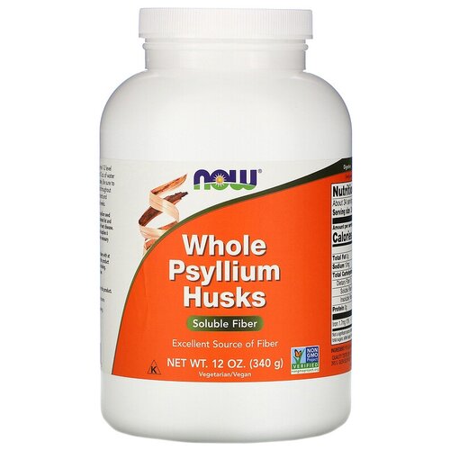 NOW семена подорожника Whole Psyllium Husks, 490 г, нейтральный